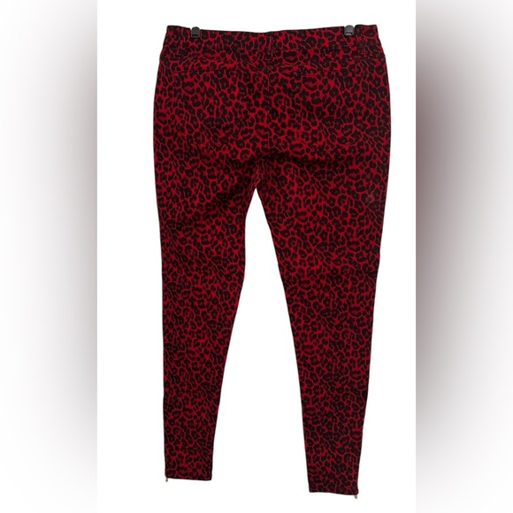 Micheal Kors Cheetah Print Skinny Jeans-Red - Picture 6 of 12